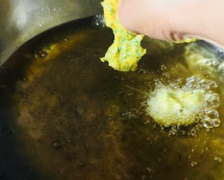 Drop the batter into hot oil