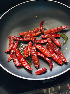 Dry roast red chillies Dry Roast red chillies