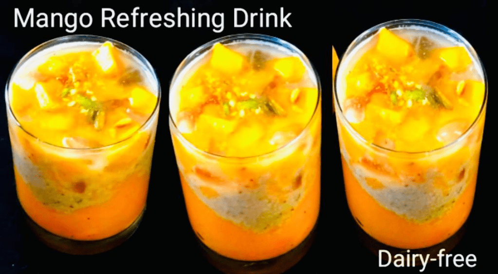 Dairy-free Mango Refreshing Drink | Healthy Vegan Summer Drink | No Sugar No Milk | Natural Sweetened Recipe | आम&nbsp;रेसिपी