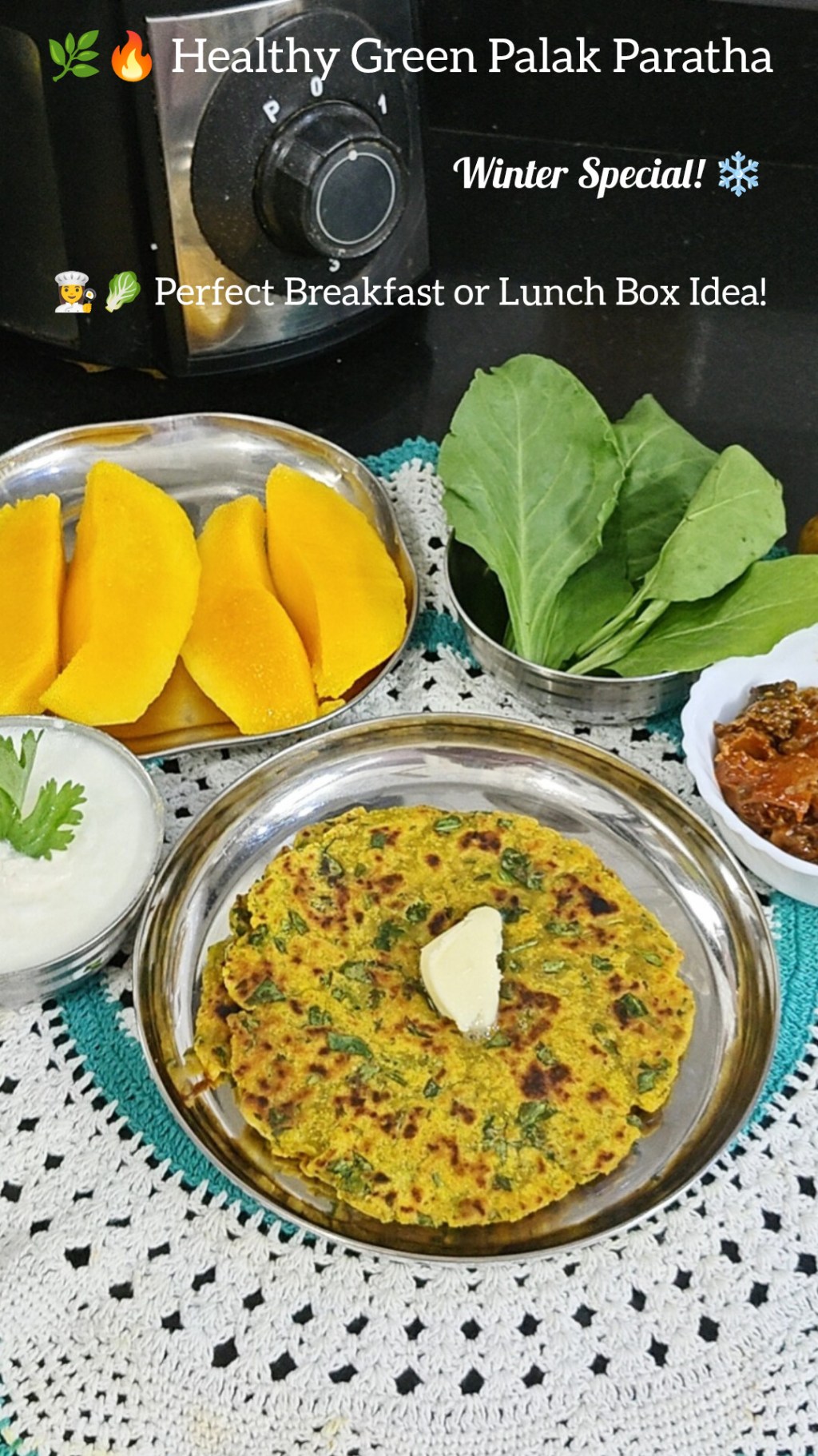 रेस्टोरेंट स्टाइल पालक पराठा 🥬 | सर्दियों का हेल्दी नाश्ता | मुलायम और स्वाद से भरपूर पालक पनीर पराठा घर पर!”पालक पनीर पराठा रेसिपी | Palak Paneer&nbsp;Paratha